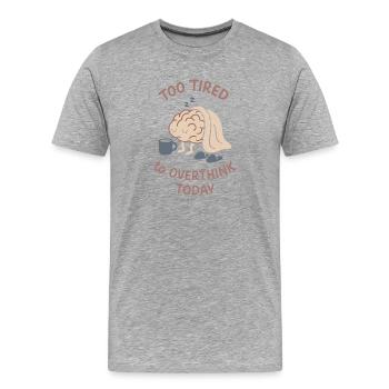 Un futur psychologue me diagnostique - T-shirt bio Premium Homme - gris chiné - Devant - Damien (186cm)
