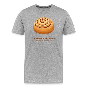 Skate Rolling Cinnamon Bun Design - Men's Premium Organic T-Shirt - heather grey - Front - Damien (186cm)