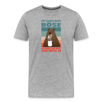 Lustige Sprüche Fun Outfits Ironie Sarkasmus - Männer Premium Bio T-Shirt - Grau meliert - Vorne - Damien (186cm)