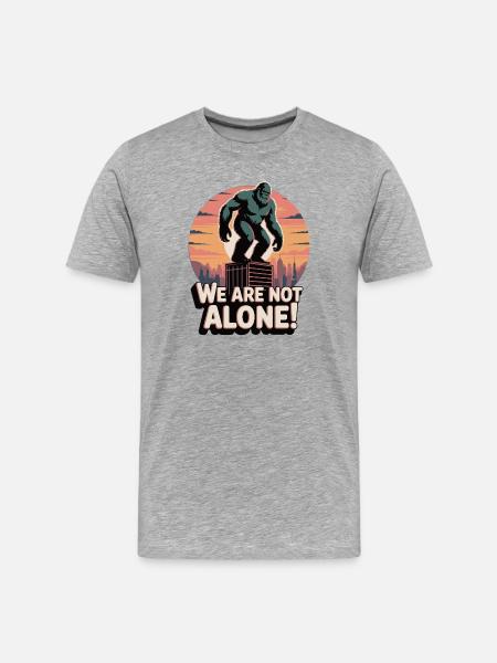 Giant Gorilla Urban Utopian Art - Men's Premium Organic T-Shirt - heather grey