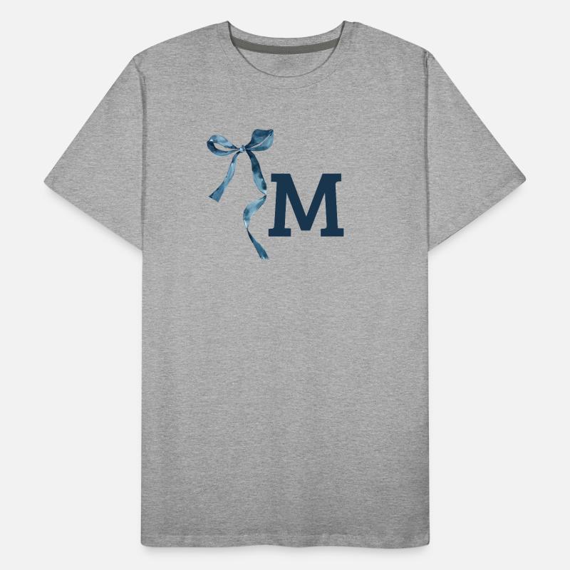 Monogramm m Geschenkidee Männer Premium Bio T-Shirt