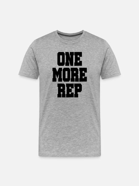 One more Rep - Bodybuilding - Männer Premium Bio T-Shirt - Grau meliert