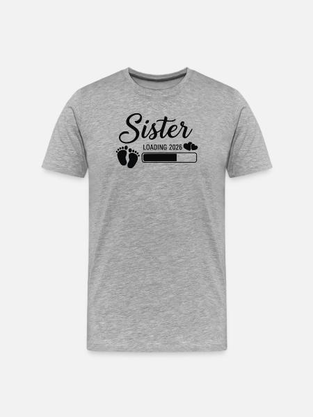 Sister Loading 2026 - Männer Premium Bio T-Shirt - Grau meliert