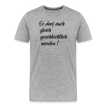 Same sex - Men's Premium Organic T-Shirt - heather grey - Front - Damien (186cm)