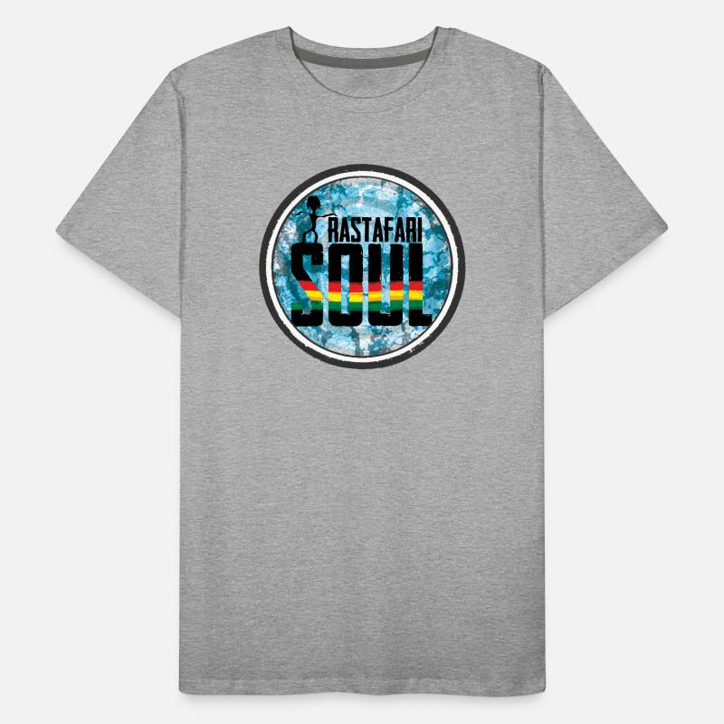 Design d’âme rastafari avec barre arc-en-ciel T-shirt bio Premium Homme