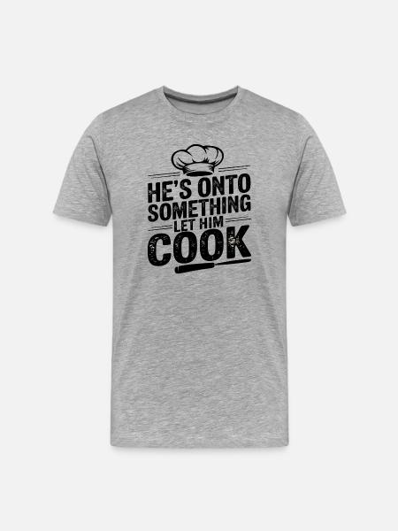 Citation de cuisinier maison, chef - T-shirt bio Premium Homme - gris chiné