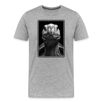 Tortues Tortue - T-shirt bio Premium Homme - gris chiné - Devant - Damien (186cm)