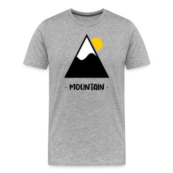 I CAN'T. SKI. MOUNTAIN. RACKET. SNOW. SNOW - Men's Premium Organic T-Shirt - heather grey - Front - Damien (186cm)