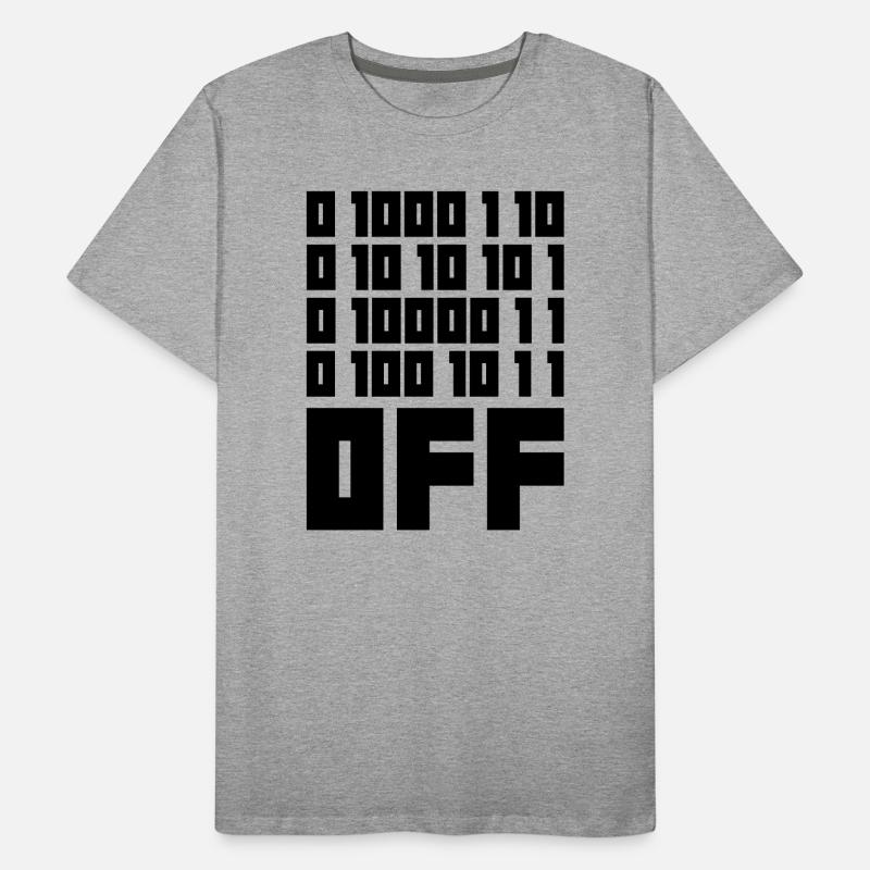 Binary Code F**k OFF – Nerd Humor & Geek Code Men's Premium Organic T-Shirt