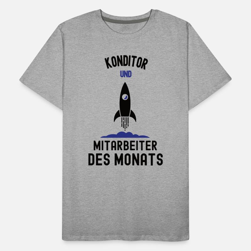 Mitarbeiter des Monats Konditor Bester Mann Bäcker Männer Premium Bio T-Shirt