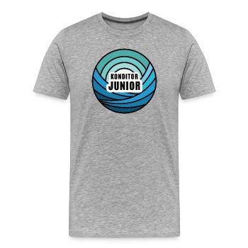 Fils Confiseur Junior Enfant Confiseur Fils Apprenti - T-shirt bio Premium Homme - gris chiné - Devant - Damien (186cm)