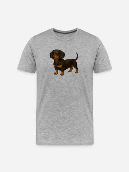 Teckel - T-shirt bio Premium Homme - gris chiné