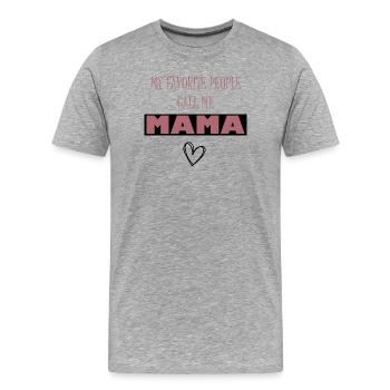 Message of love for mom - Men's Premium Organic T-Shirt - heather grey - Front - Damien (186cm)