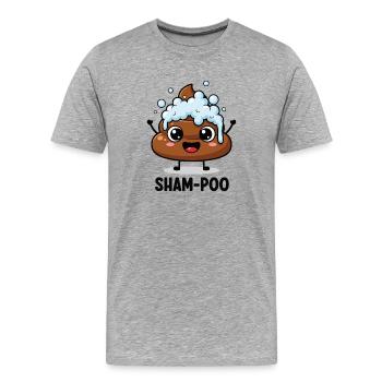 Schaumige-Party - Männer Premium Bio T-Shirt - Grau meliert - Vorne - Damien (186cm)