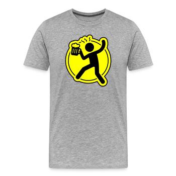 Booze beer cheers - Men's Premium Organic T-Shirt - heather grey - Front - Damien (186cm)