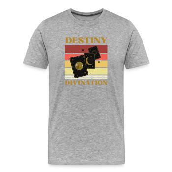 DESTINY AND TAROT DIVINATION - Men's Premium Organic T-Shirt - heather grey - Front - Damien (186cm)