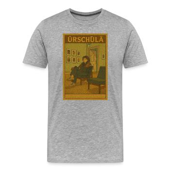 Urschula Art-Inspired Lounge Portrait - Men's Premium Organic T-Shirt - heather grey - Front - Damien (186cm)