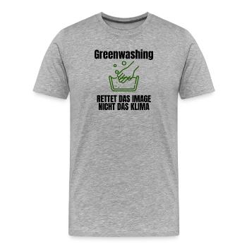 Hand Wash Illustration Trend - Men's Premium Organic T-Shirt - heather grey - Front - Damien (186cm)
