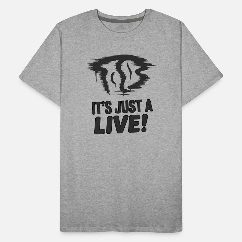 Vampire Bat Silhouette with Bold Slogan Men's Premium Organic T-Shirt
