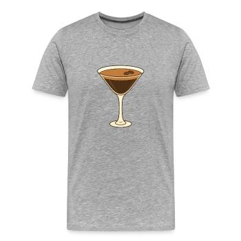 Espresso Martini - T-shirt bio Premium Homme - gris chiné - Devant - Damien (186cm)