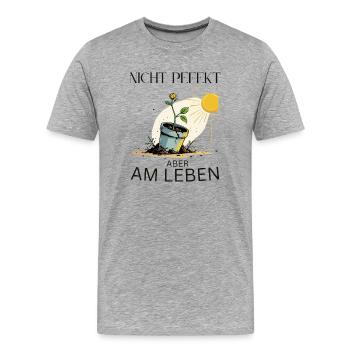 Cultiver des arborvitae en pot de fleurs - T-shirt bio Premium Homme - gris chiné - Devant - Damien (186cm)