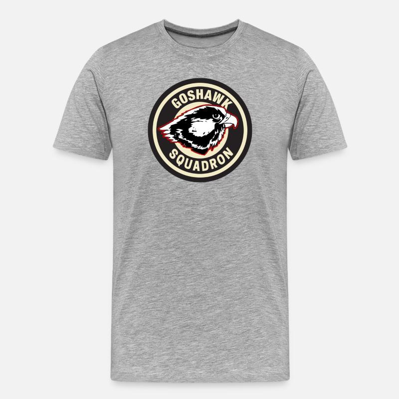 Conception de l’insigne de l’escadron Goshawk - T-shirt bio Premium Homme - gris chiné
