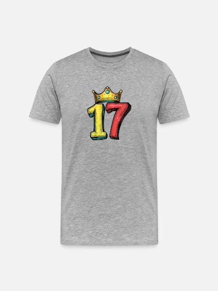 17 Number Krone - Men's Premium Organic T-Shirt - heather grey