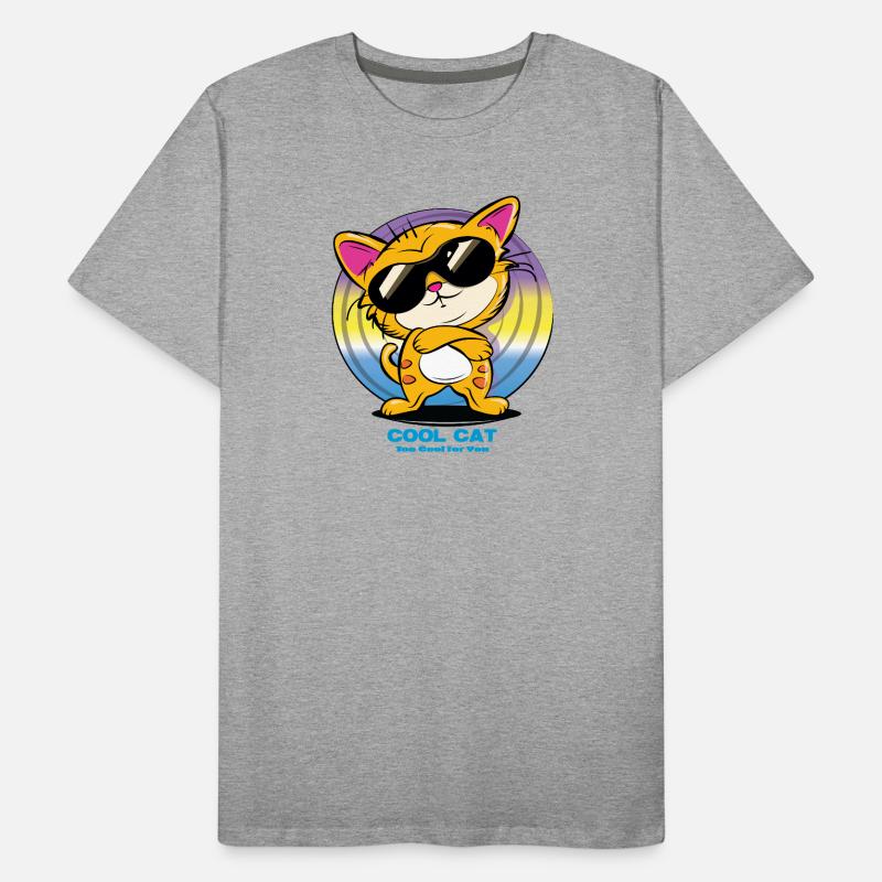 Cool Cat Sunglasses Tee Men's Premium Organic T-Shirt