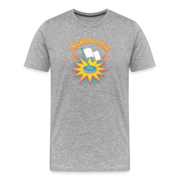 Checkpoint Cheer Pop Culture Rétro Jeu vidéo - T-shirt bio Premium Homme - gris chiné - Devant - Damien (186cm)