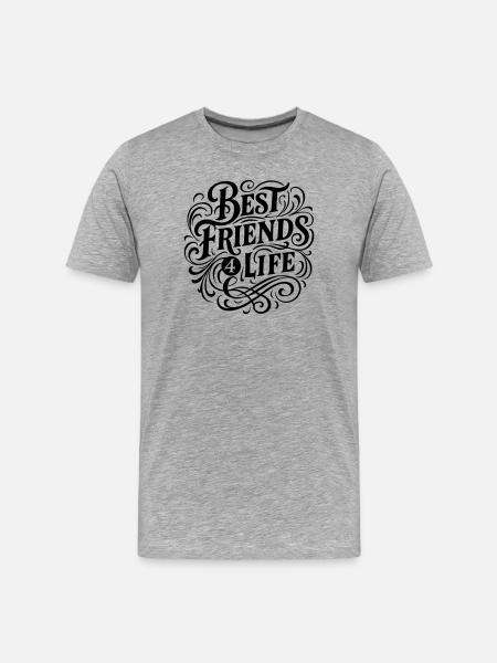 Best Friends Forever - Men's Premium Organic T-Shirt - heather grey