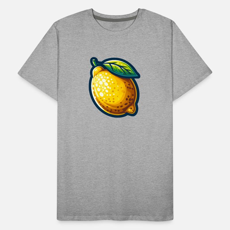 Vibrant Lemon Men's Premium Organic T-Shirt