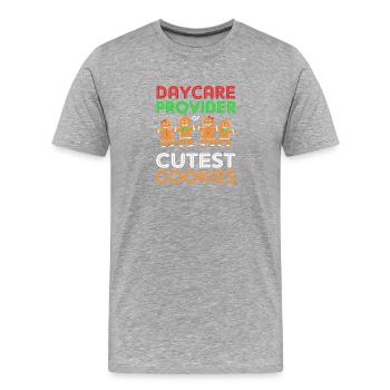 Gingerbread Christmas Gingerbread Man Gingerbread - Men's Premium Organic T-Shirt - heather grey - Front - Damien (186cm)
