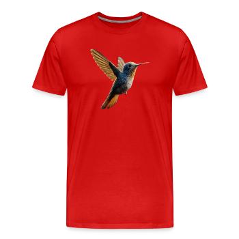 Colibri Colibri Colibri Oiseau Colibris Colibri mignon - T-shirt bio Premium Homme - rouge - Devant - Damien (186cm)