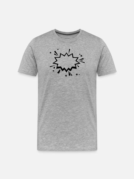 Comic Bang - Men's Premium Organic T-Shirt - heather grey