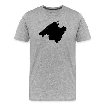 Malle Outline - Men's Premium Organic T-Shirt - heather grey - Front - Damien (186cm)