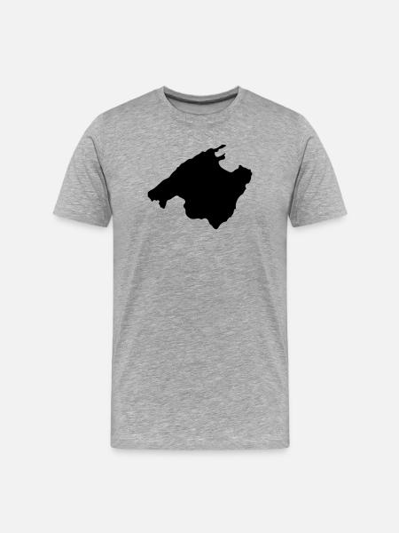 Malle Outline - Men's Premium Organic T-Shirt - heather grey