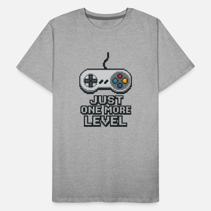 Pixel Neon Game Controller Design Männer Premium Bio T-Shirt