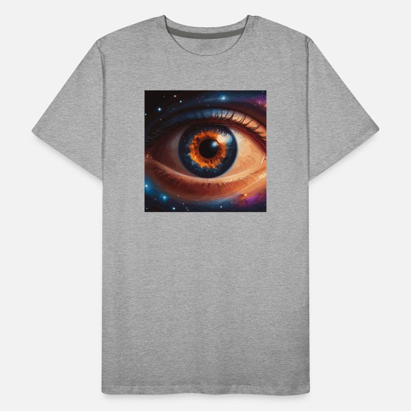 Cosmic Eye with Starry Sky Men's Premium Organic T-Shirt