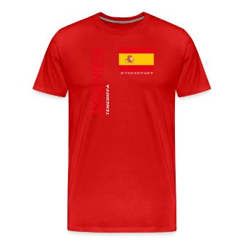 Tenerife - Men's Premium Organic T-Shirt - red - Front - Damien (186cm)