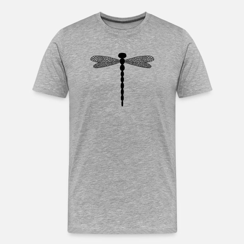 Libellule complexe - T-shirt bio Premium Homme - gris chiné