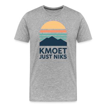 Kmoet just nothing, Dialecte anversois Chemises - T-shirt bio Premium Homme - gris chiné - Devant - Damien (186cm)