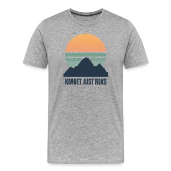 Kmoet just nothing, Dialecte anversois Chemises - T-shirt bio Premium Homme - gris chiné - Devant - Damien (186cm)