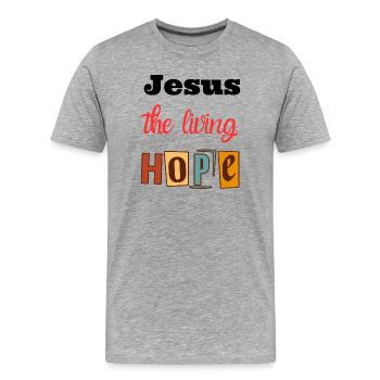 Joie de vivre Hope Design - Men's Premium Organic T-Shirt - heather grey - Front - Damien (186cm)