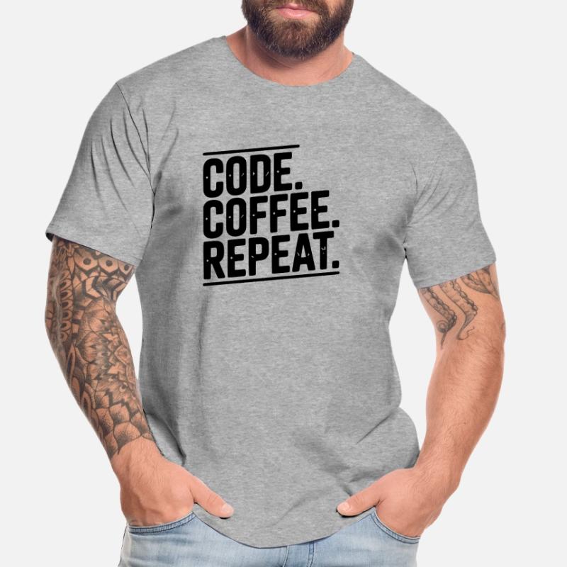 Code Coffee Repeat T-shirt bio Premium Homme