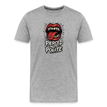 Piercing Addict Body Mod Enthusiast - Men's Premium Organic T-Shirt - heather grey - Front - Damien (186cm)