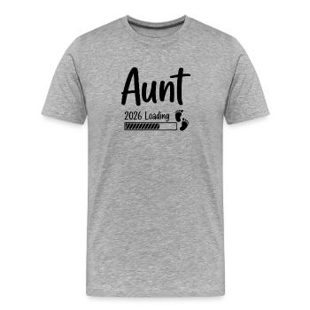 Aunt 2026 Loading - Männer Premium Bio T-Shirt - Grau meliert - Vorne - Damien (186cm)
