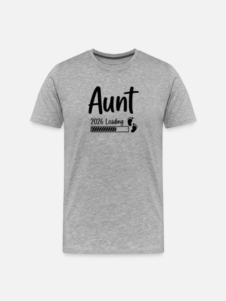 Aunt 2026 Loading - Männer Premium Bio T-Shirt - Grau meliert