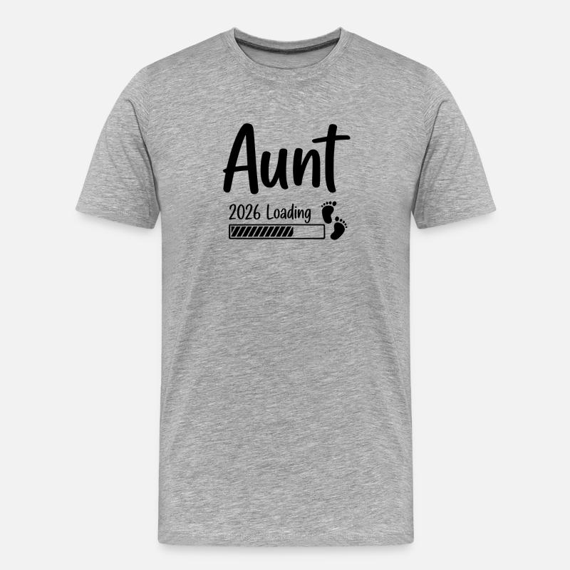 Aunt 2026 Loading - Männer Premium Bio T-Shirt - Grau meliert