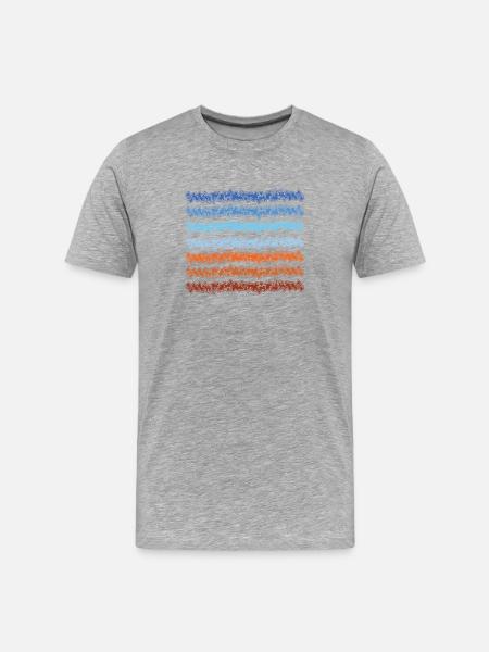 Abstract gradient lines design - Men's Premium Organic T-Shirt - heather grey