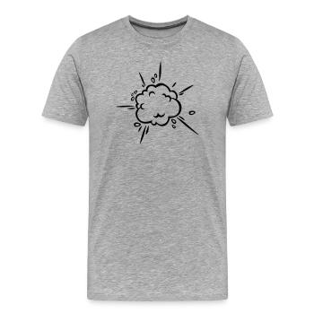 Nuage de poussière de bande dessinée - T-shirt bio Premium Homme - gris chiné - Devant - Damien (186cm)